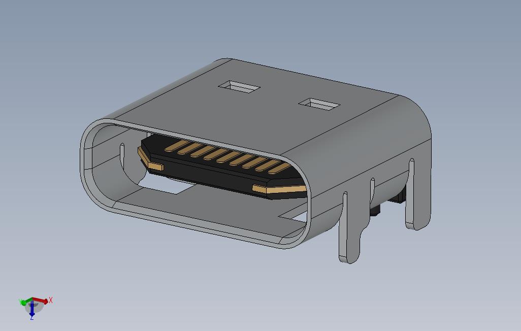 USBC型端口type-c端口（SMD类型）_SOLIDWORKS 2018_模型图纸免费下载 – 懒石网
