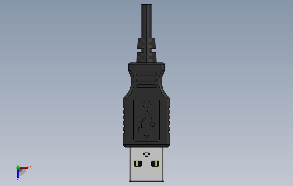 USB插头A 俯视图