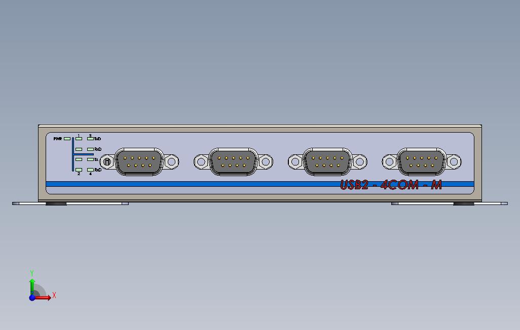 USB2-4COM_SOLIDWORKS 2011_模型图纸免费下载 – 懒石网