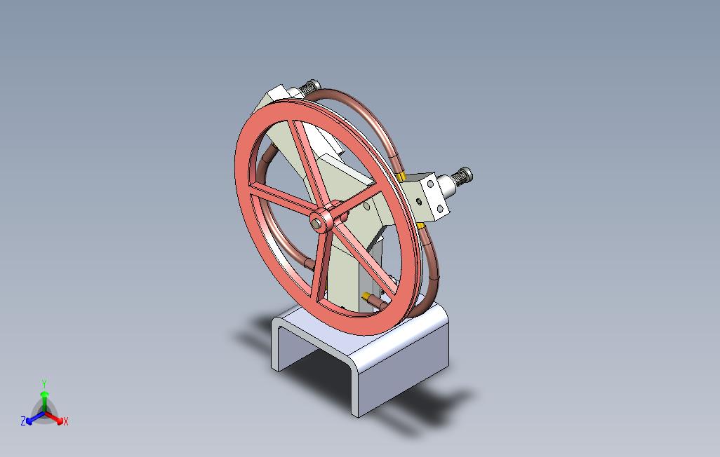 三缸蒸汽发动机