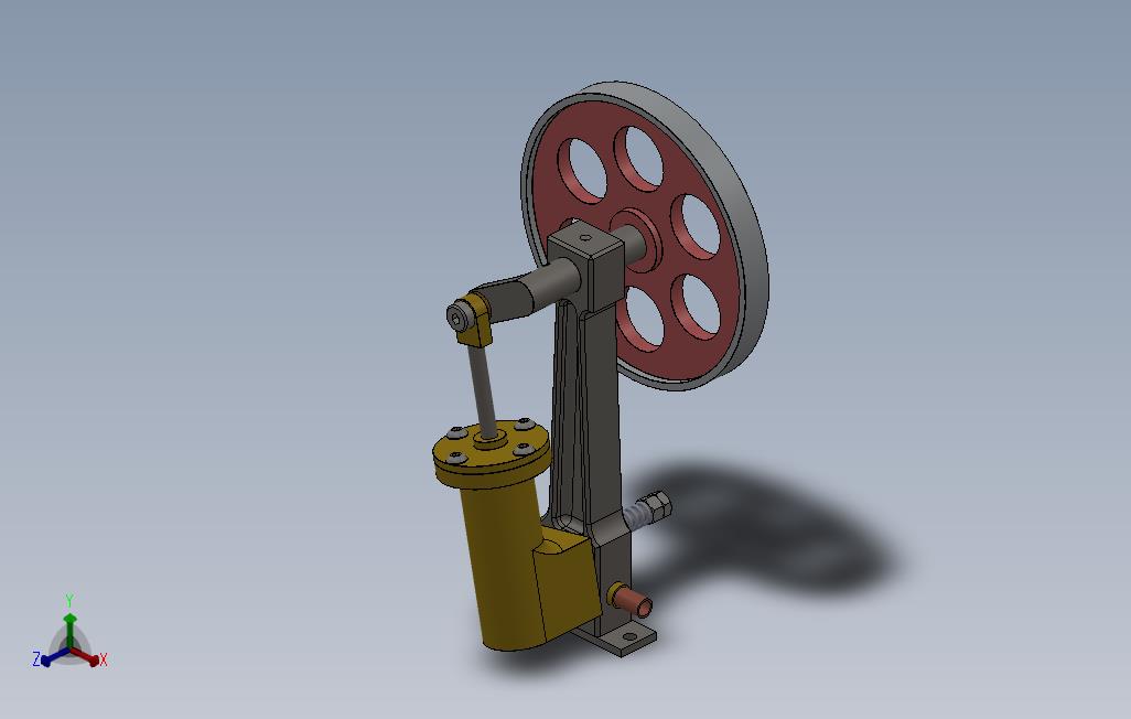 单作用倒摆缸蒸汽机