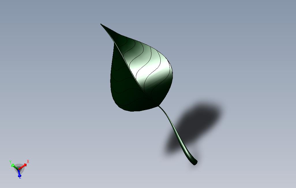 叶_SOLIDWORKS 2012_模型图纸免费下载 – 懒石网
