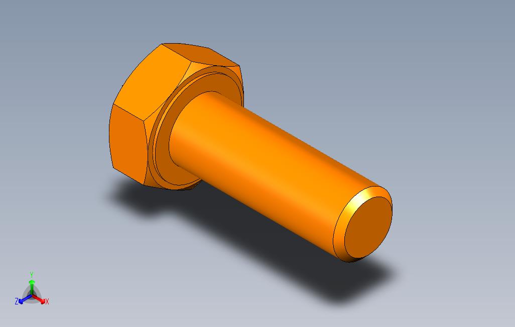 在PART解决方案中创建的六角形夹持器M8