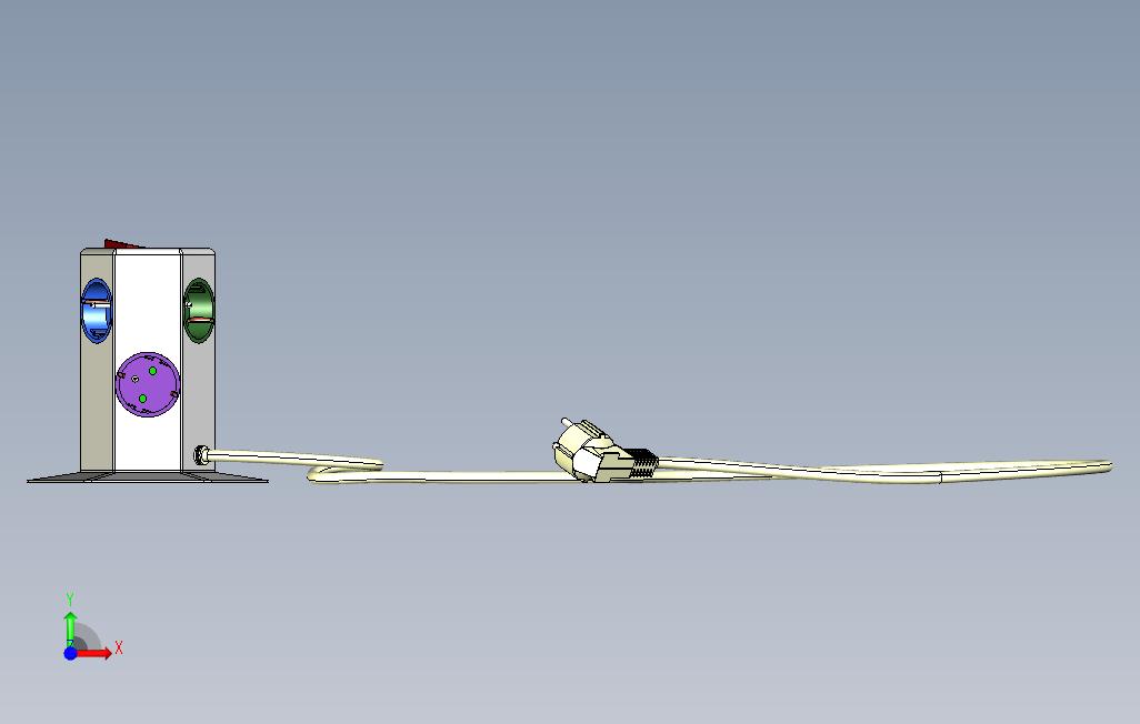 塔式插座-2x3 正面视图