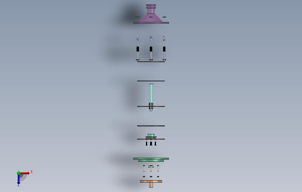 多片离合器 俯视图