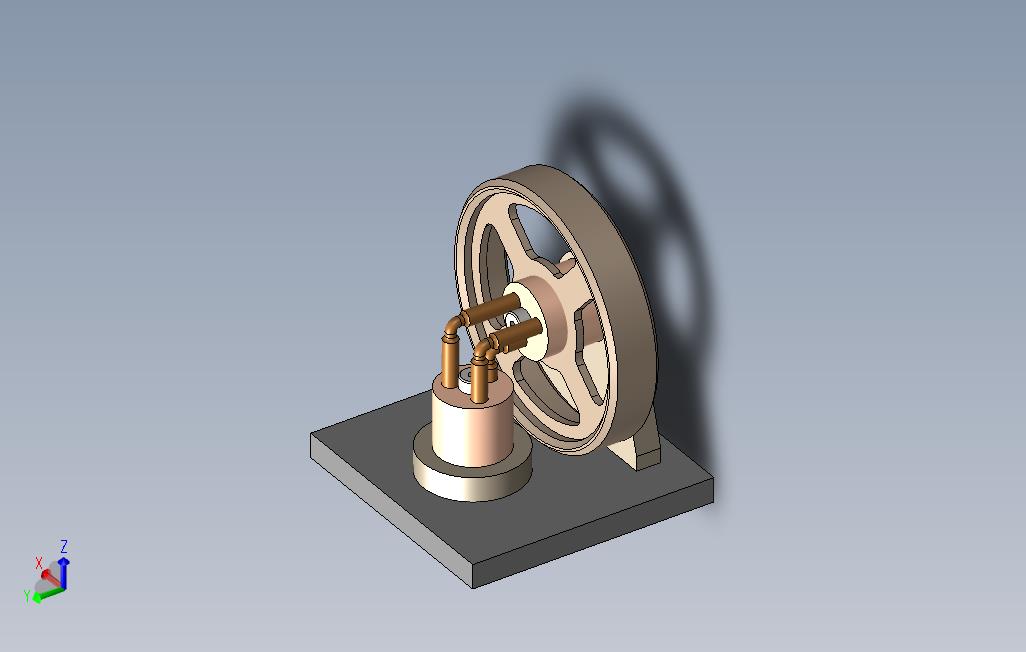 带实心工程的弯头发动机