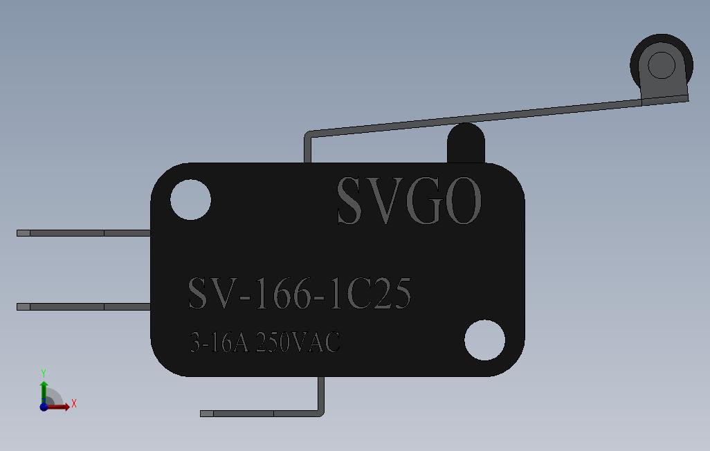开关SV-166-1C25 正面视图