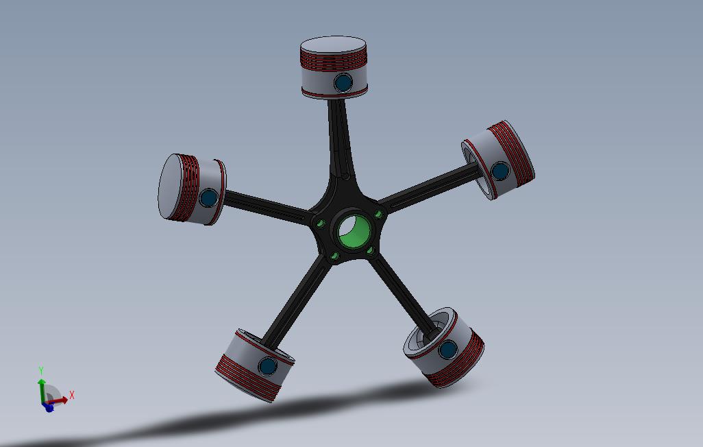 径向发动机分总成