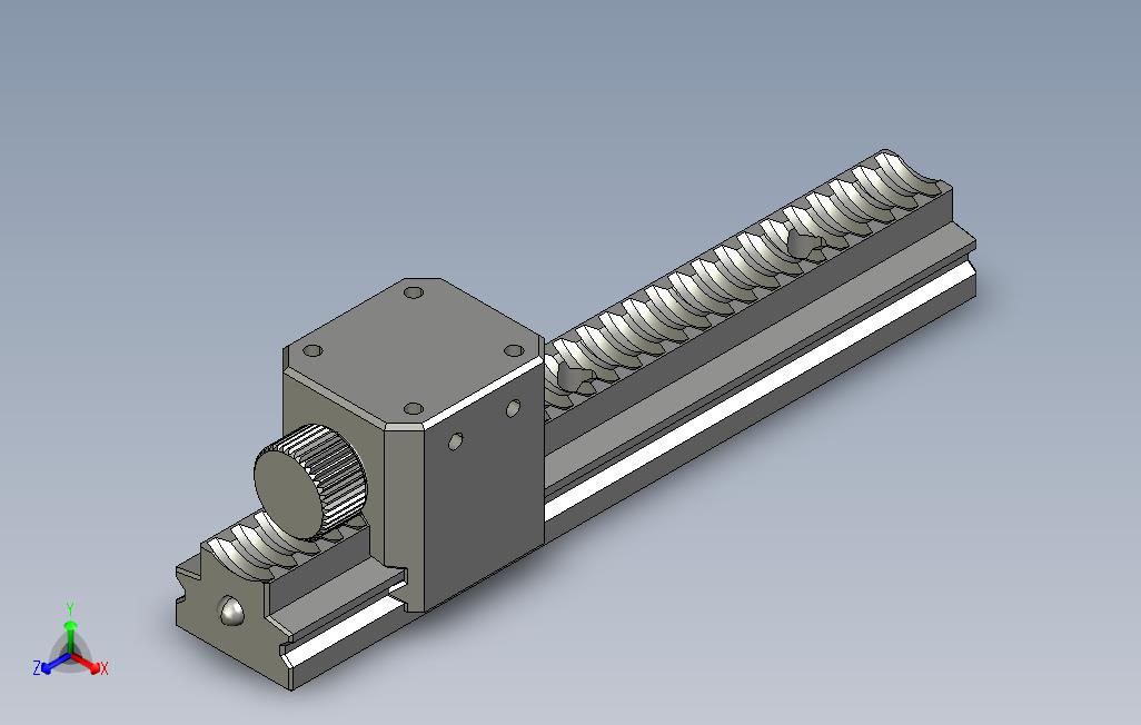 机架和蠕虫线性幻灯片