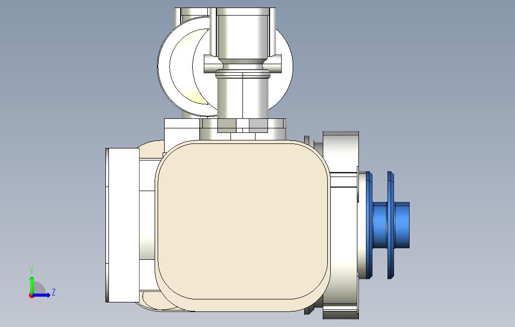 林巴赫L275E-15kW(2hp)空冷2缸发动机 左侧视图