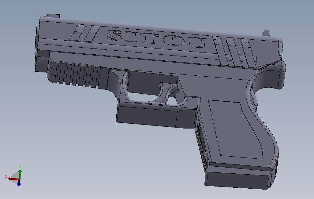 枪_SOLIDWORKS 2014_模型图纸免费下载 – 懒石网