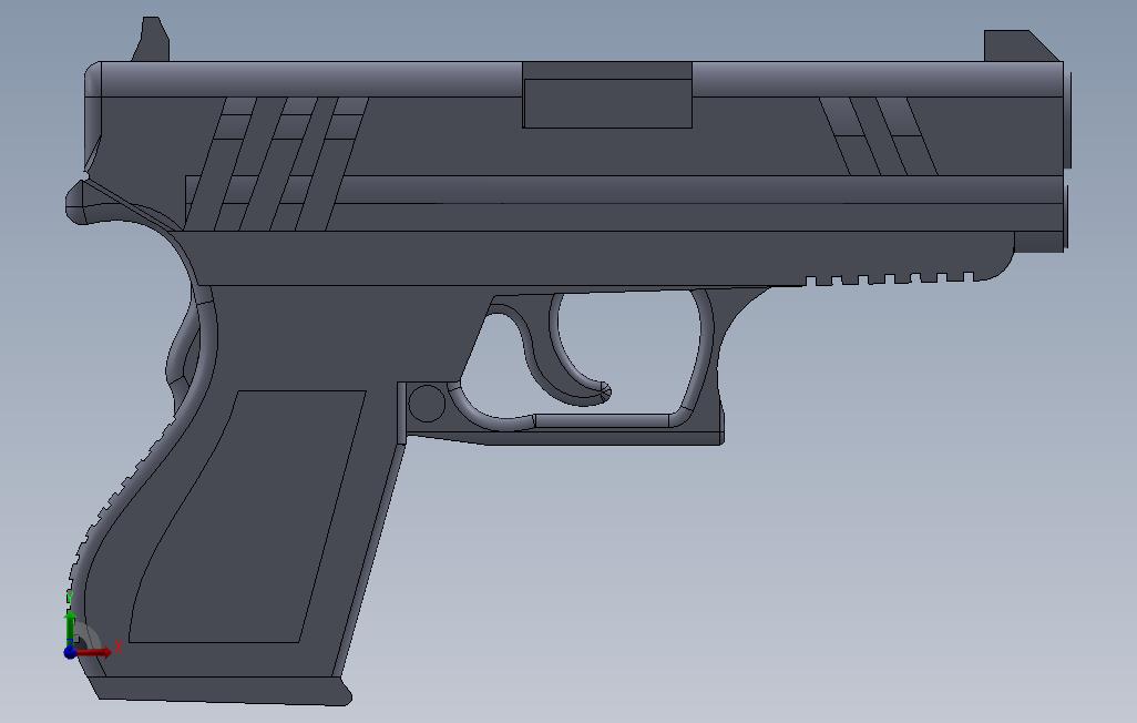 枪_SOLIDWORKS 2014_模型图纸免费下载 – 懒石网