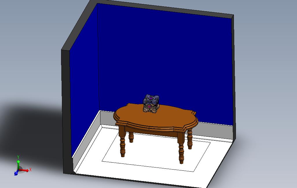 桌上的水晶伴立方