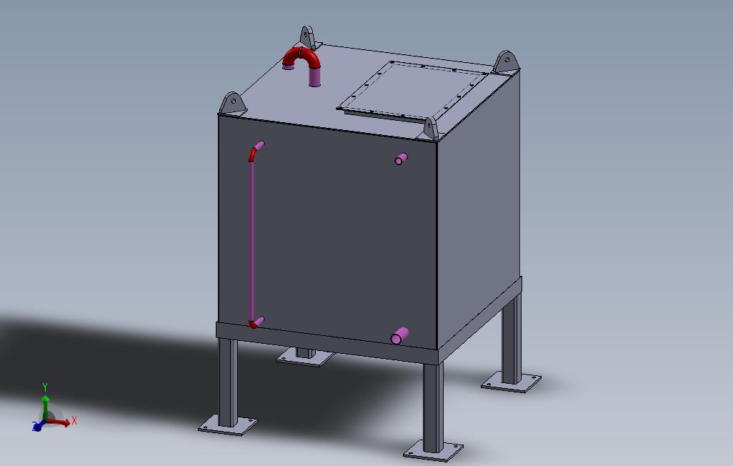 燃油箱1m3 Solidworks 2014 模型图纸免费下载 懒石网