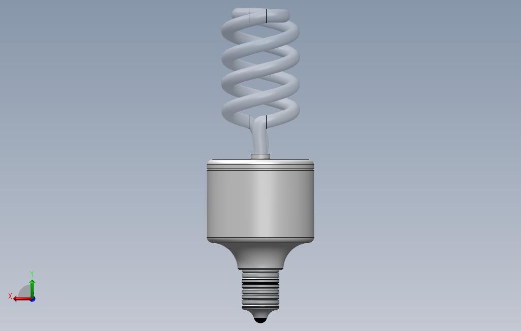 白色灯泡螺旋灯泡白色灯泡螺旋LED 背面视图