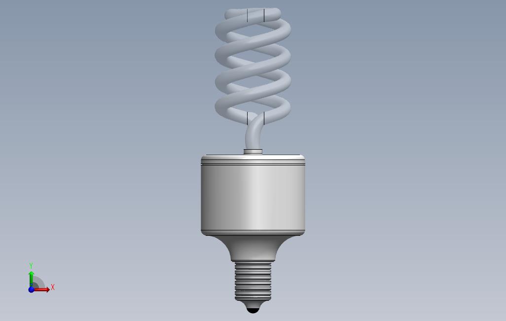 白色灯泡螺旋灯泡白色灯泡螺旋LED 正面视图