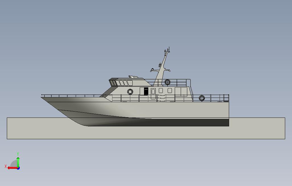 船-26米拦截器 背面视图
