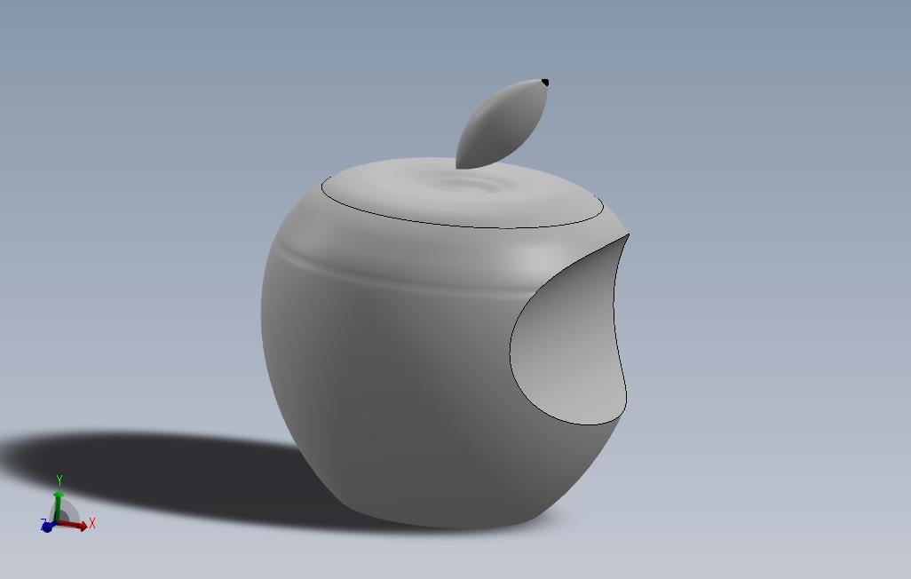 苹果3D标志模型