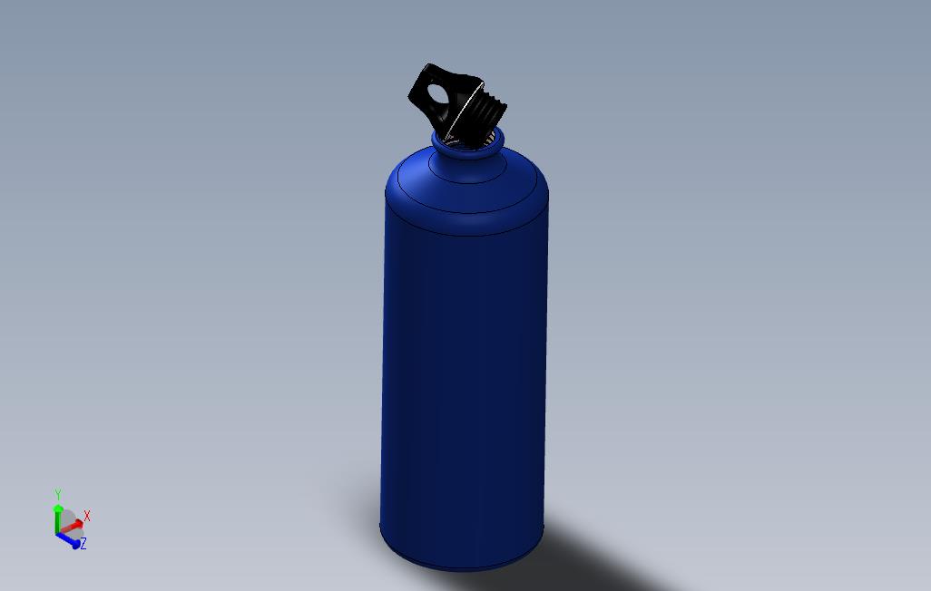 蓝色金属野营饮料瓶