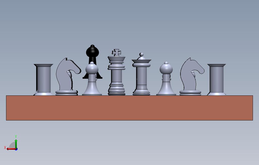 象棋 背面视图