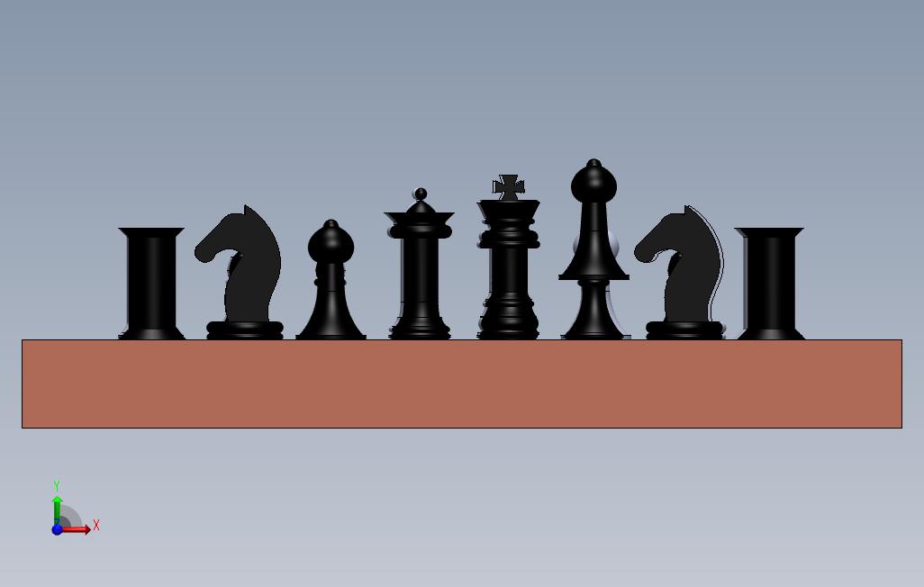 象棋 正面视图