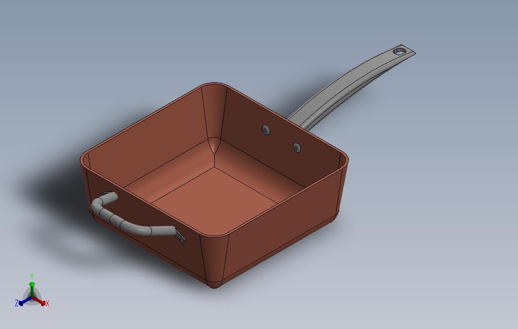 铜制厨师长9.5“平底锅（Solidworks）