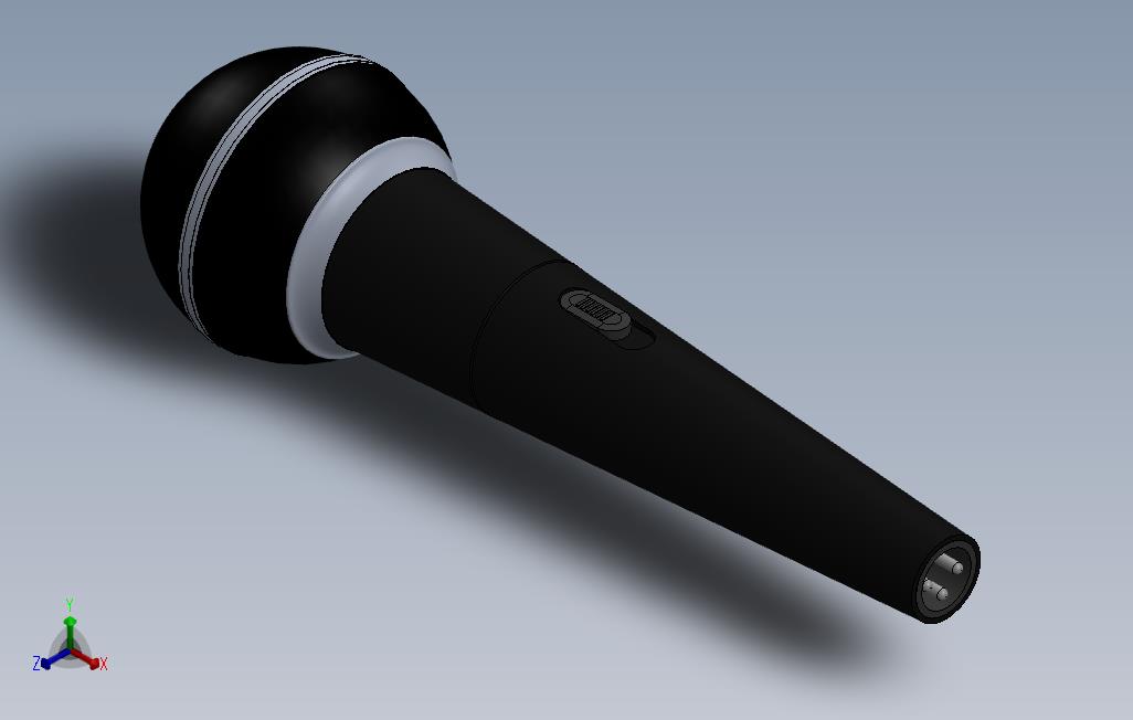 麦克风_SOLIDWORKS 2013_模型图纸免费下载 – 懒石网