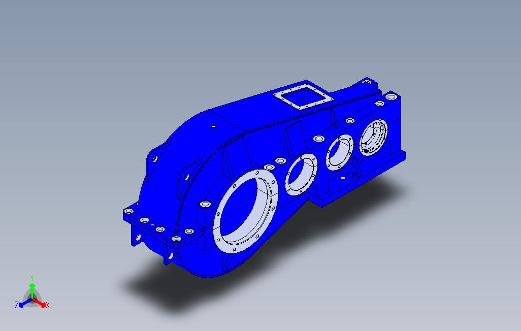 齿轮箱壳体 Solidworks 2016 模型图纸免费下载 懒石网