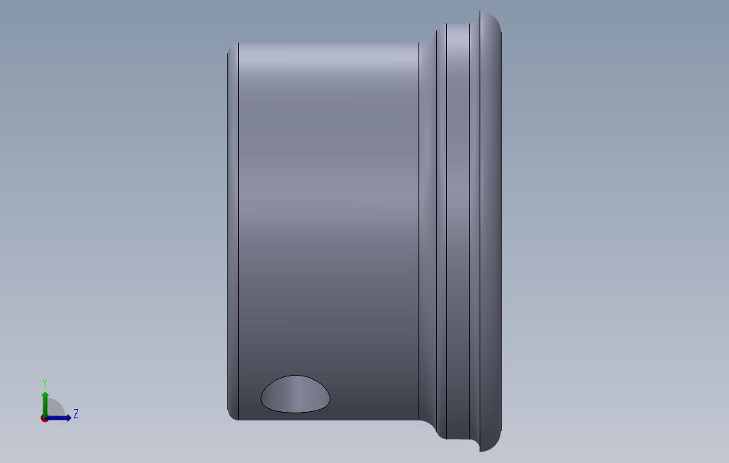 _3D微型usb接口盖 左侧视图