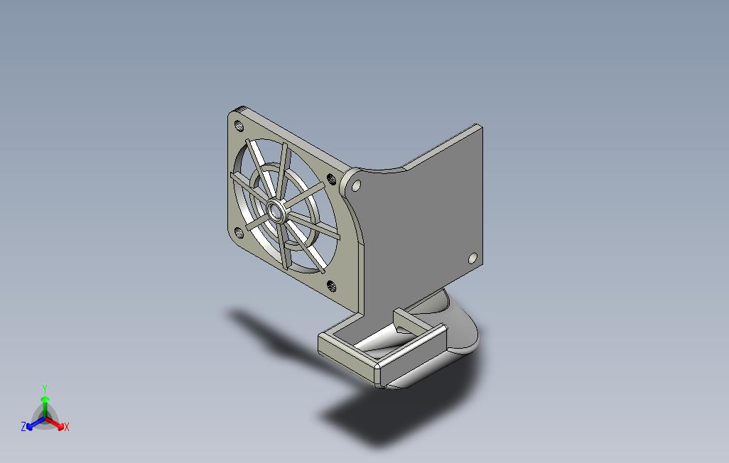 CR1Ender3紧凑型热端风扇支架，带风机部件风扇