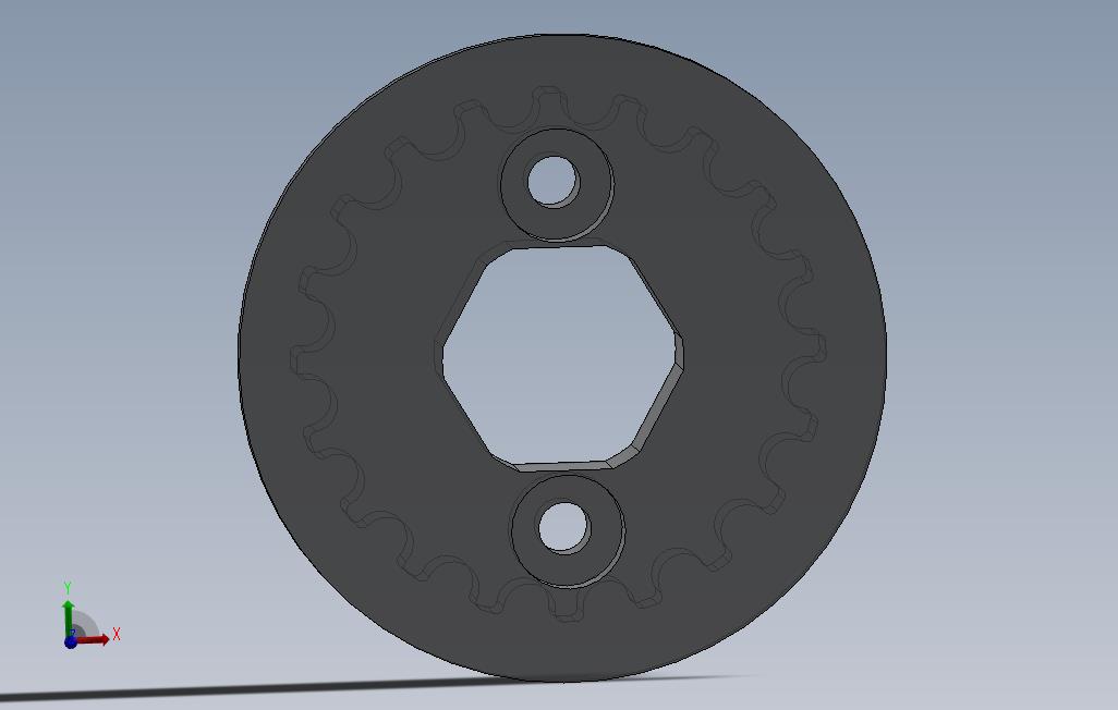 HTD皮带轮发电机SolidWork12六角轴V2