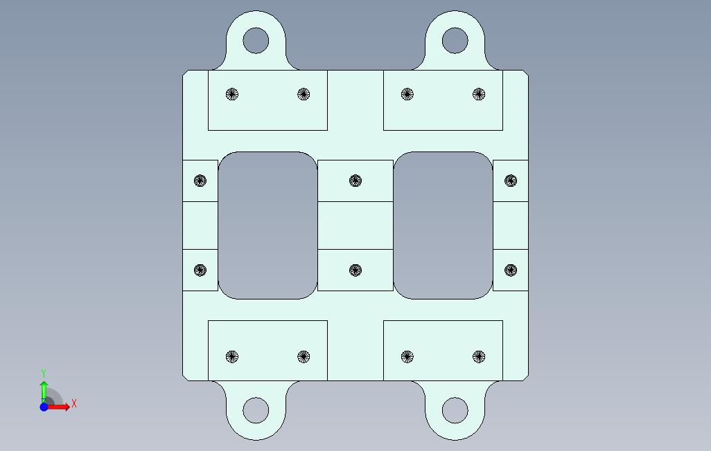 miniureem小型双缸蒸汽机引擎3D图纸UG设计 正面视图