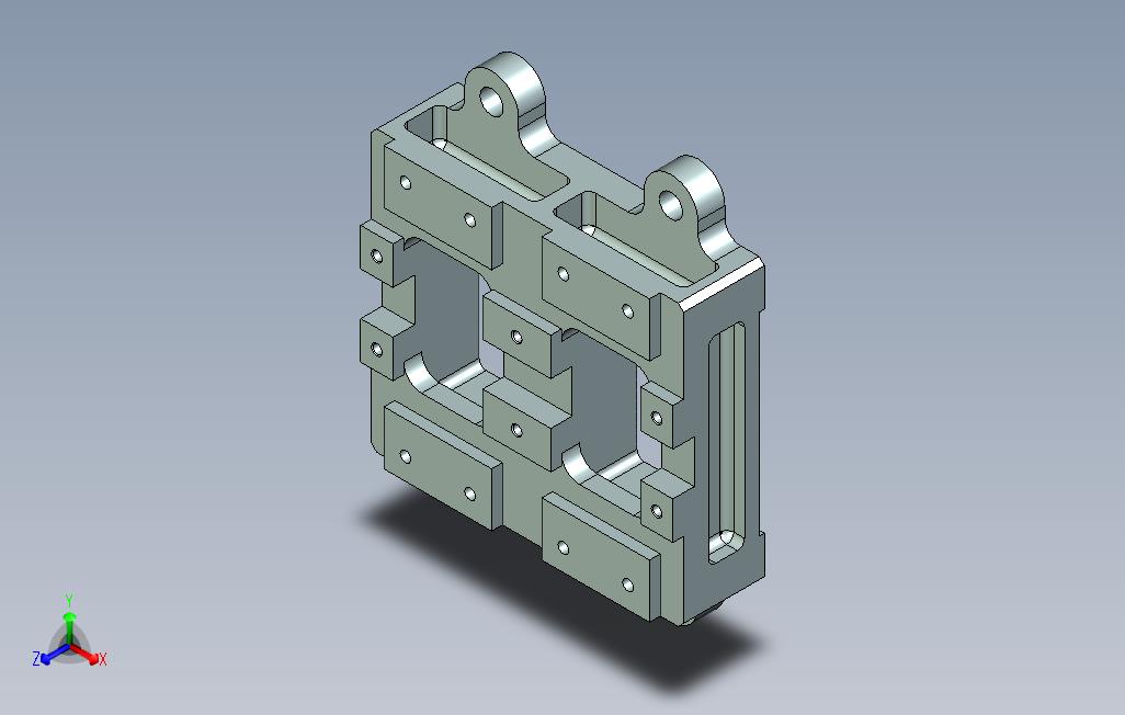 miniureem小型双缸蒸汽机引擎3D图纸UG设计 主视图