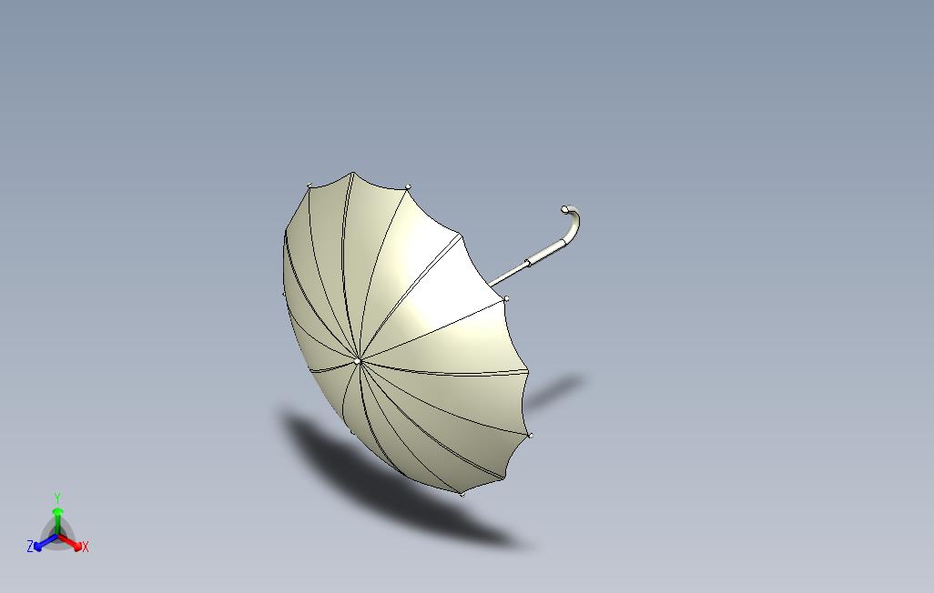 proe设计的雨伞