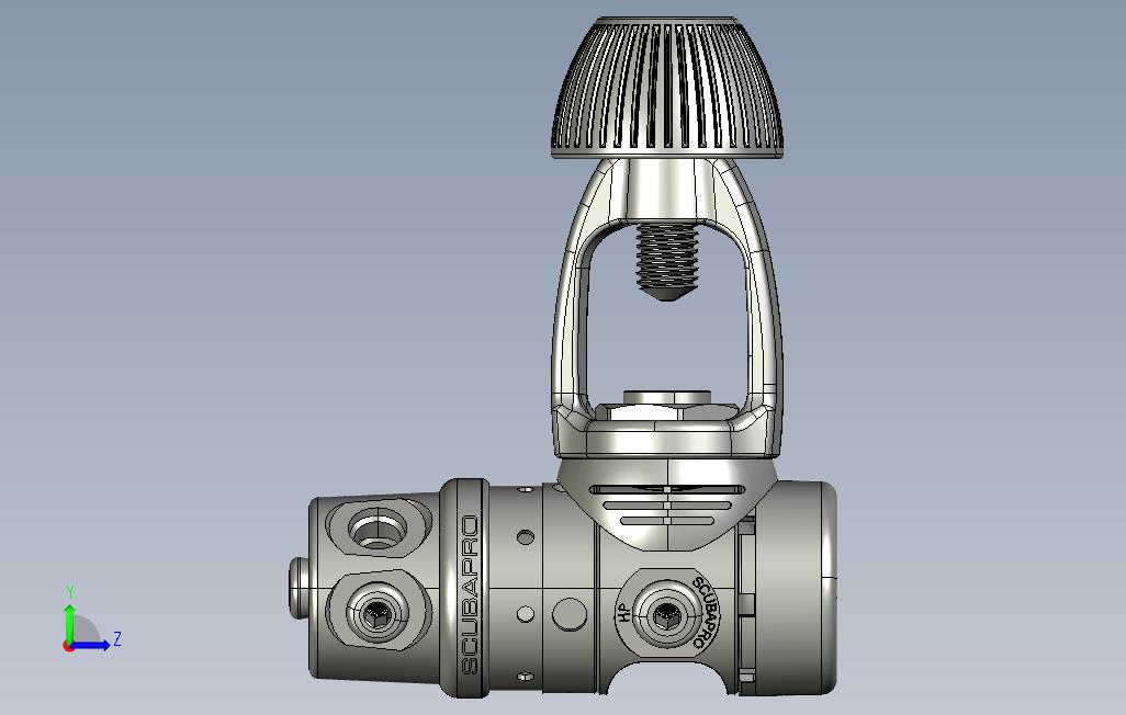 SCUBAPROMK2第一阶段Yoke稳压器 左侧视图