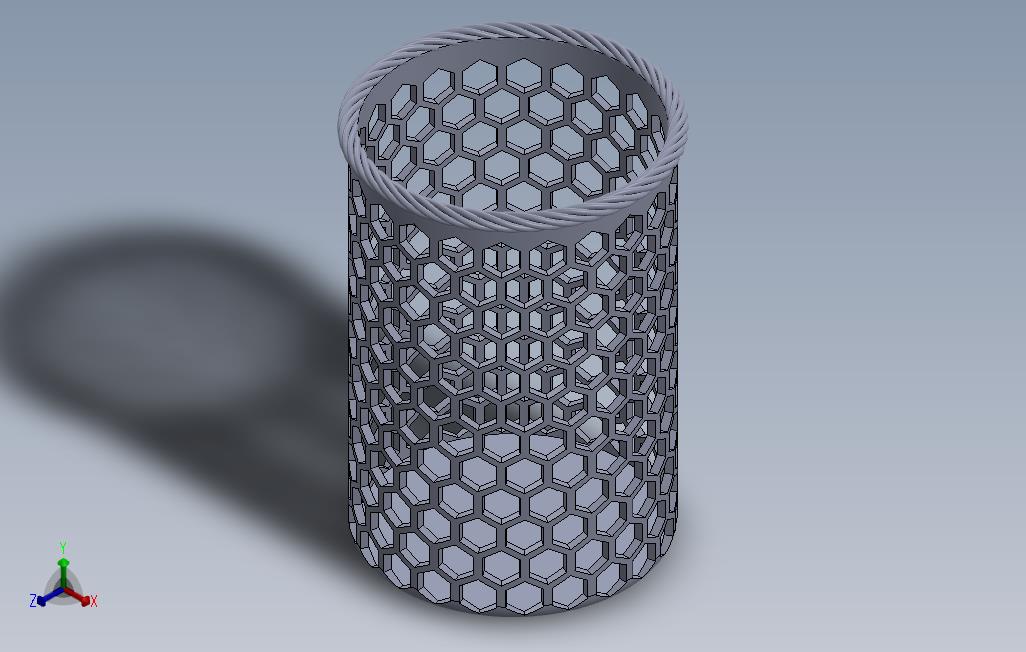 Solidork2和keyho9提供的蜂窝笔架
