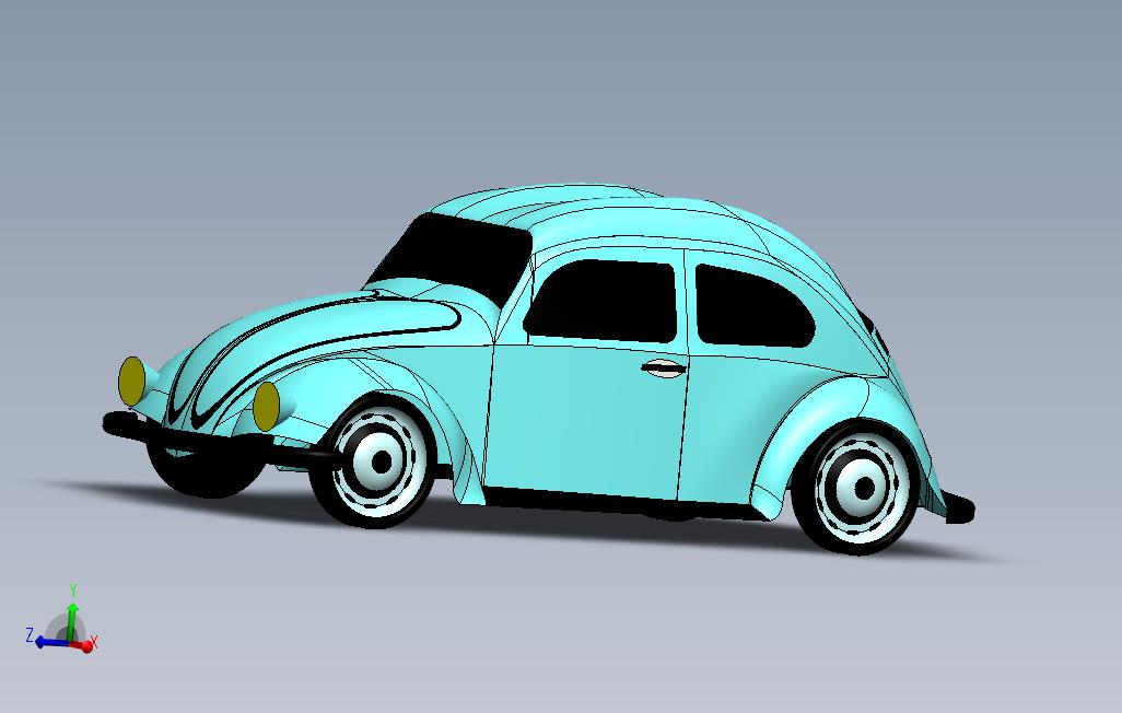 SOLIDWORKS上的大众甲壳虫…古董车