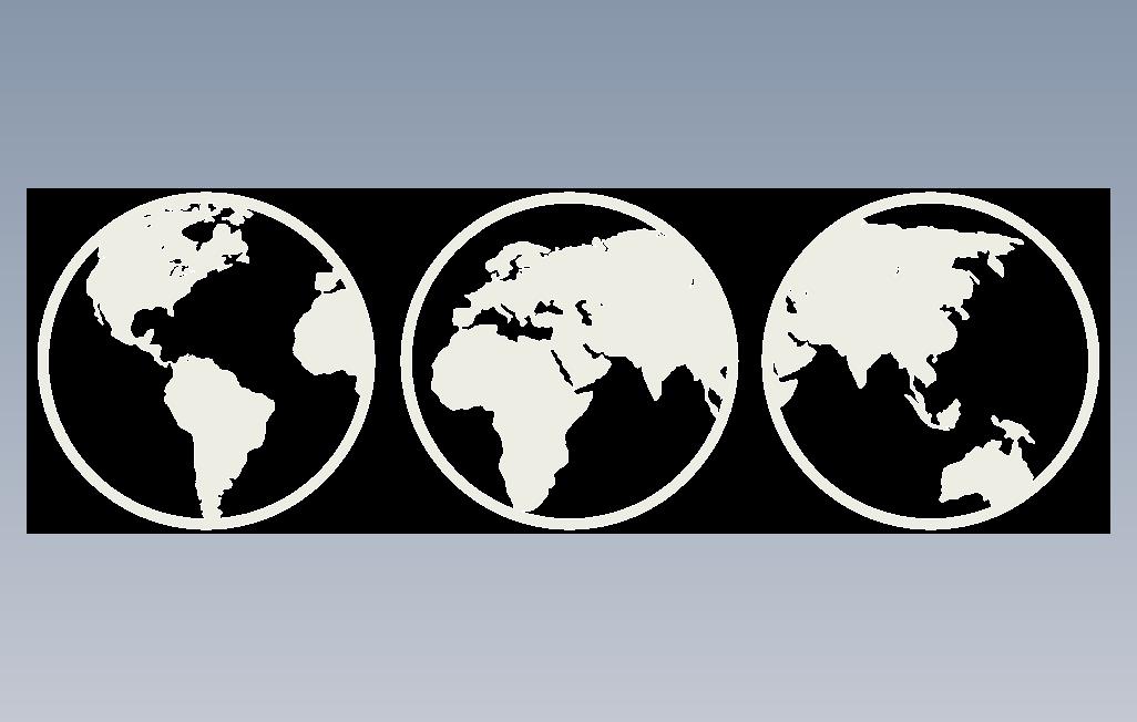 世界地图球体