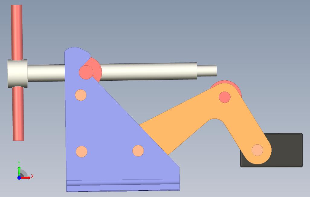 作用压具 正面视图