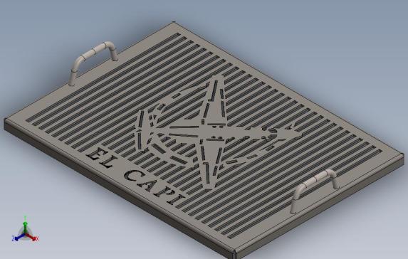 带飞机图纸的格栅