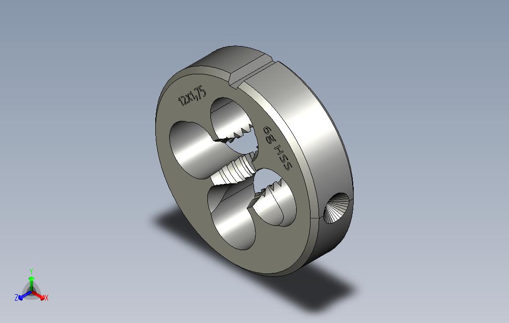 模具螺母（螺纹刀具）M12x176g高速钢