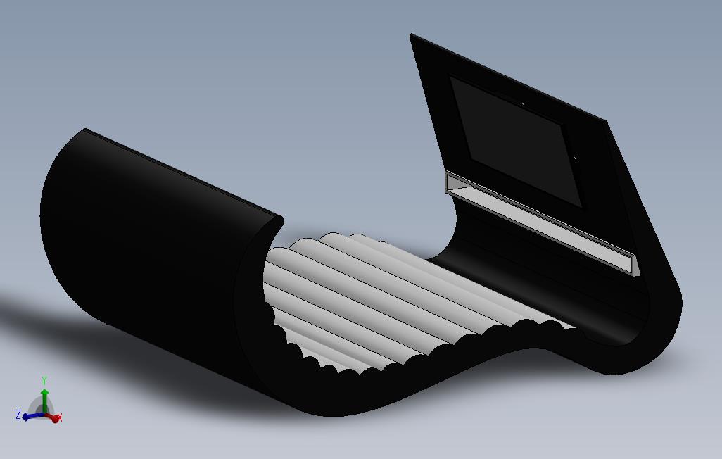 沙发床内置电视和搁板