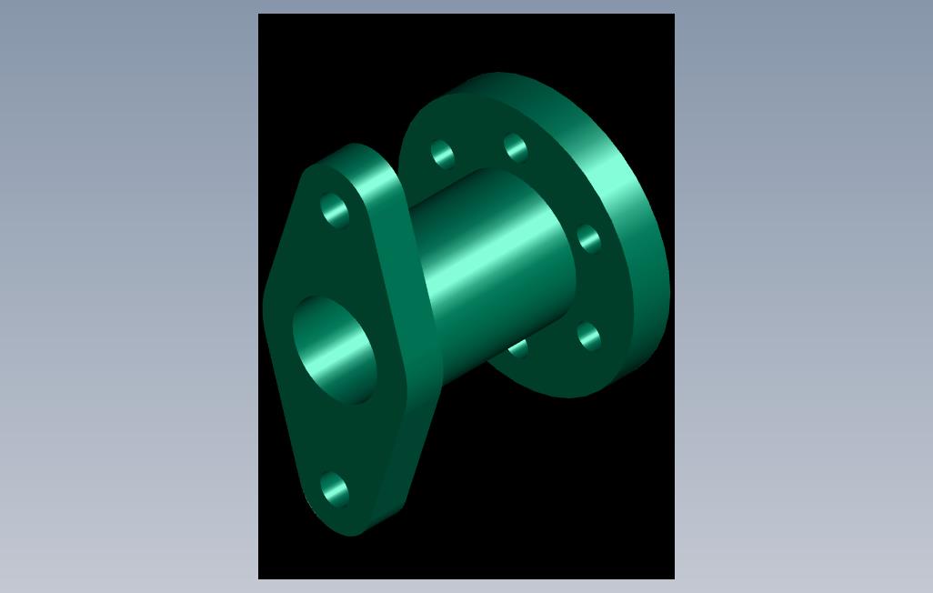 法兰uocd三维建模_AutoCAD_模型图纸免费下载 – 懒石网
