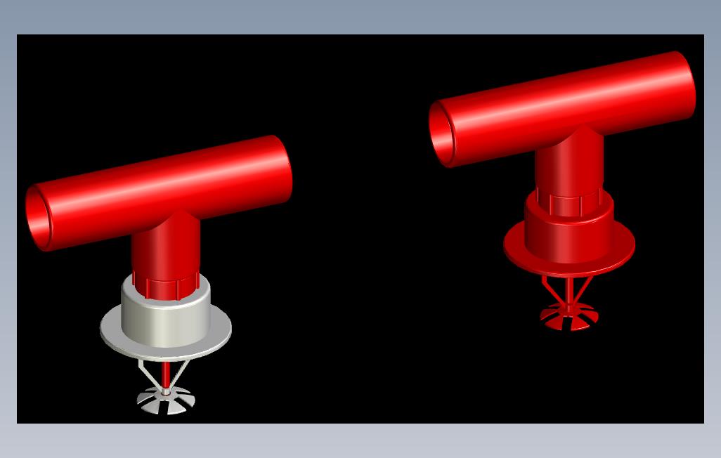 消防和安全喷水器3D