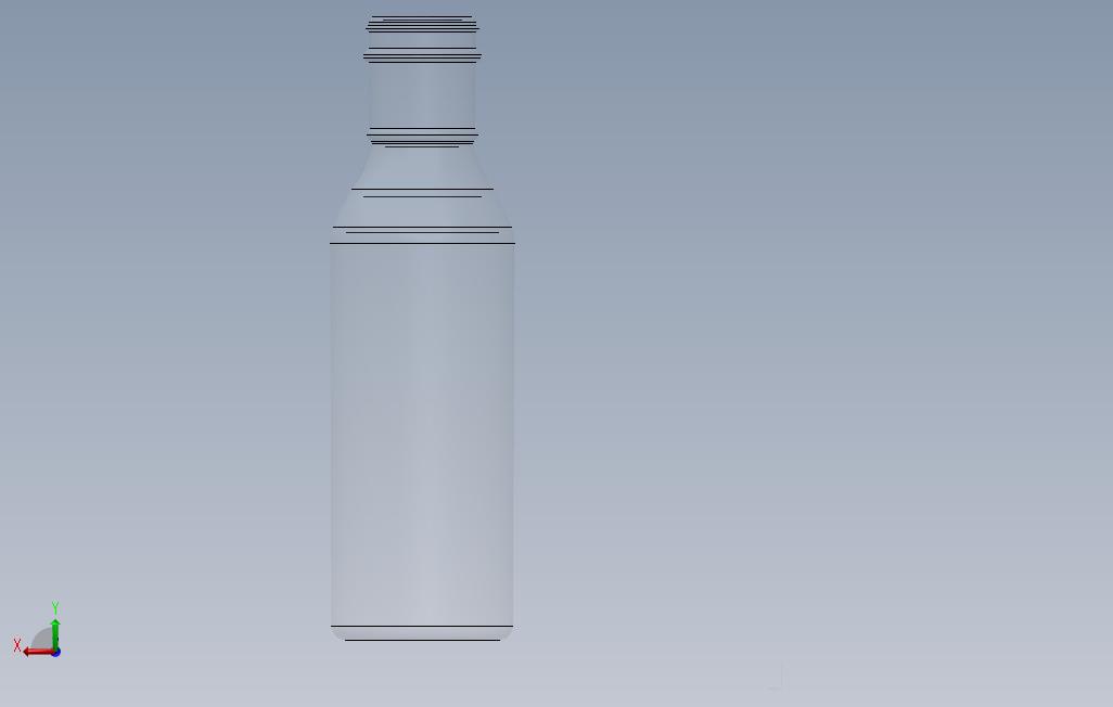 玻璃奶瓶 背面视图