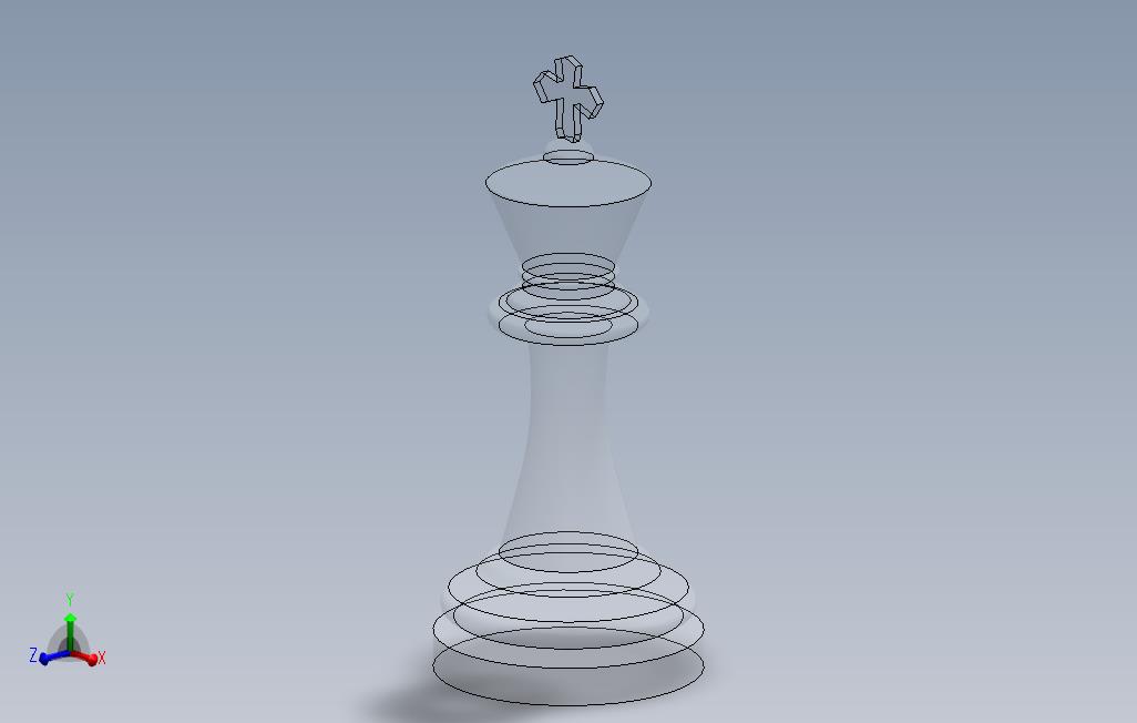 玻璃棋子（王）