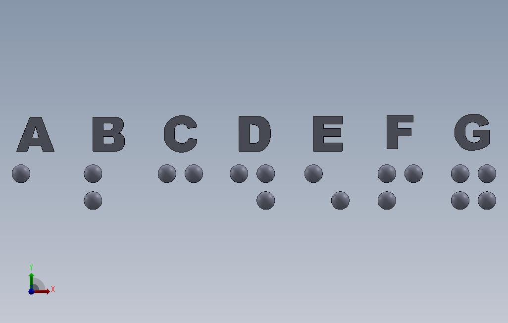 盲文字母表A到G