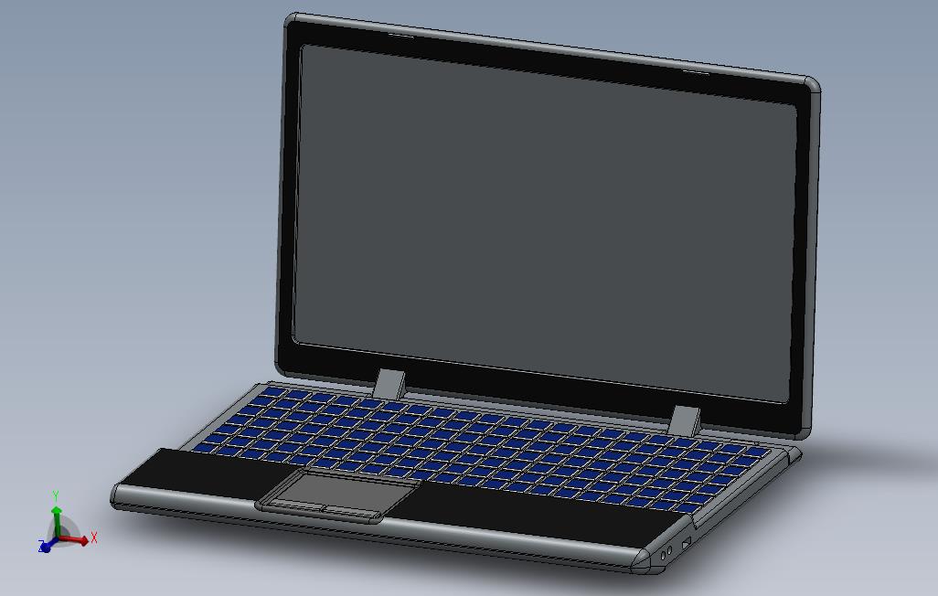 笔记本电脑_SOLIDWORKS 2014_模型图纸免费下载 – 懒石网