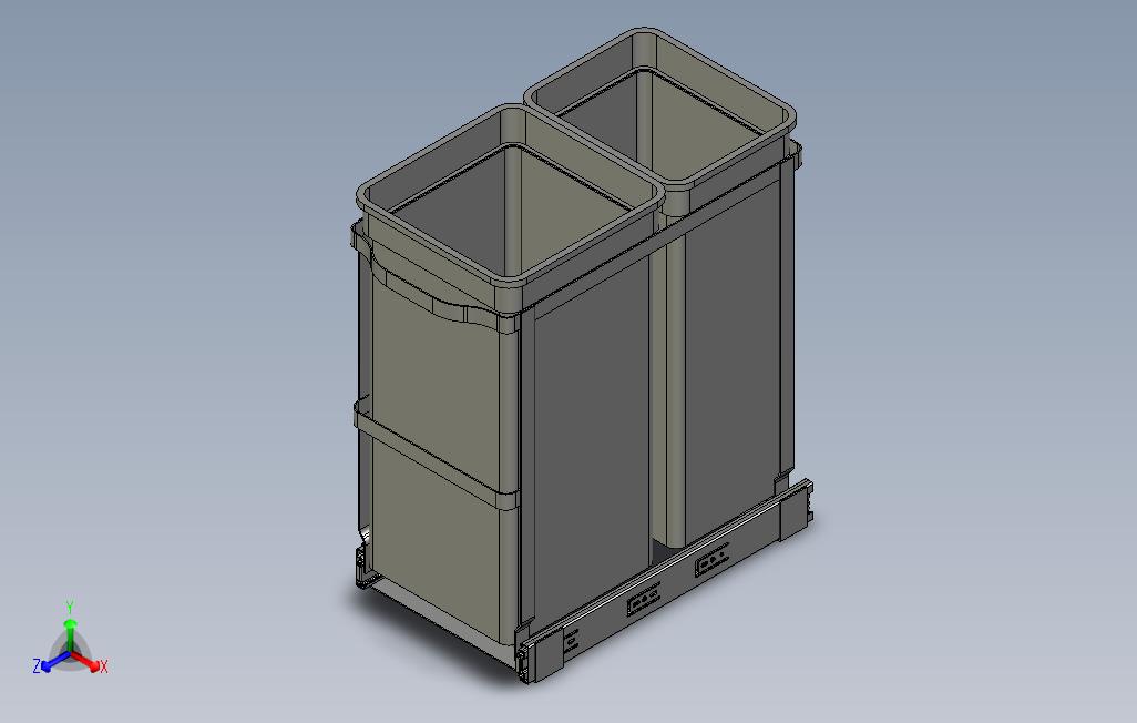 简单人3L拉出垃圾桶和回收箱