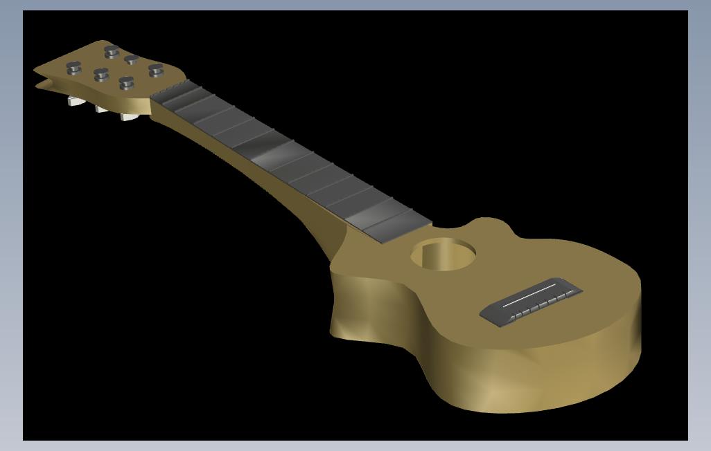 迷你吉他3D模型